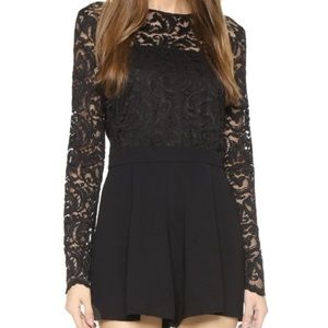 Parker Clancy Black Lace Romper
